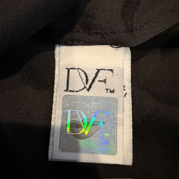 Diane Von Furstenberg Silk Lainey Embellished Dress Black w/ Silver Beads Size 4 - Picture 8 of 14